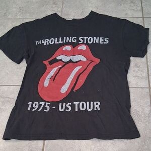 The Rolling Stones Black and Red Short Sleeve Tee